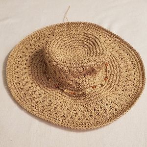 Crocheted, flexible, beach hat!